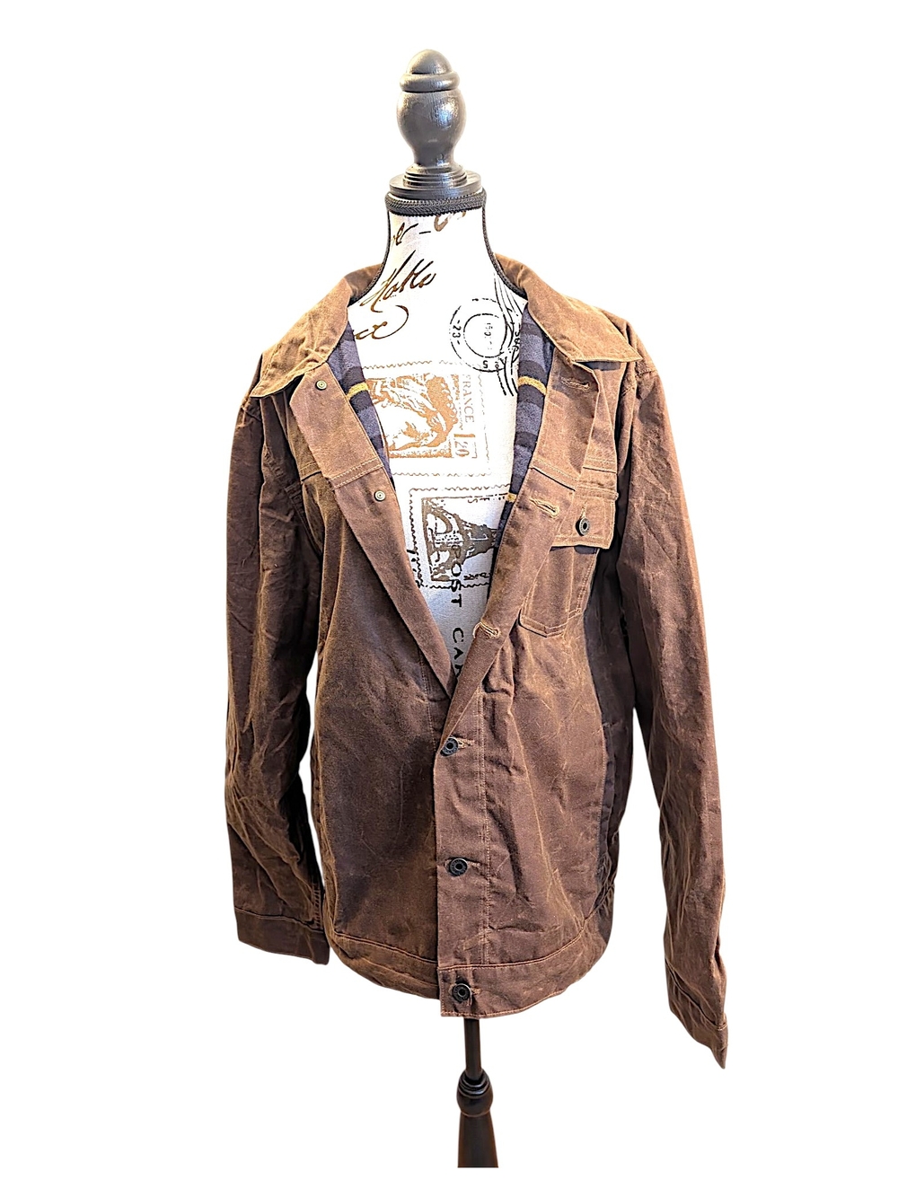 Men's Brown Lightweight Canvas Shirt Jacket